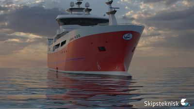 Målgruppen til det nye Enova-programmet er søkere med potensial for å ta i bruk ny energi- og klimateknologi i maritim transport. Dette er norske Loran - først i verden som havgående fiskebåt på hydrogen. Ill: Skipsteknisk.
