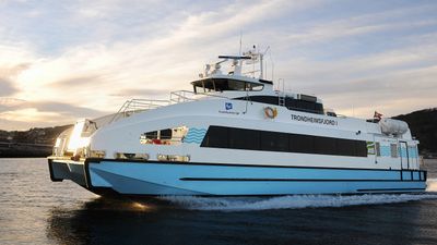 Med 16.8 millioner kroner i støtte fra Enova kan Trøndelag fylkeskommune etablere ladeinfrastruktur for utslippsfrie hurtigbåter. Foto: AtB