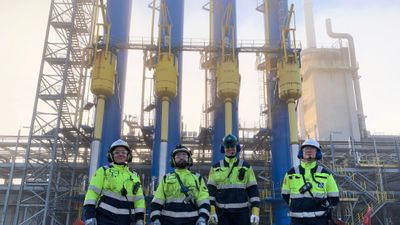 Enova gir inntil 283 millioner kroner i støtte til Yara. Selskapet vil bruke grønt hydrogen i gjødselproduksjonen i Porsgrunn. (Foto: Yara)