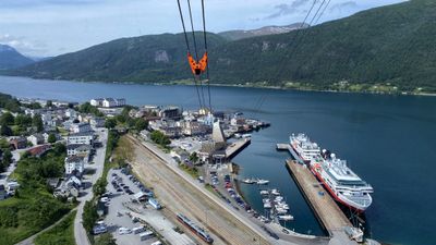 Tindekaia ved Åndalsnes er en av de fire havnene som får Enovastøtte til landstrøm. (Foto: Molde og Romsdal Havn IKS)