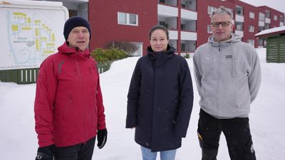 Enova støtter nå borettslag og boligsameier som vil kartlegge smarte klimatiltak. Fra venstre: Jan Peter Amundal (Enova), Mari Erlandsen (TOBB) og Øivind Johnsen (Sollia borettslag).