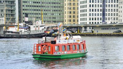Den elektriske byfergen BEF 3 ble sjøsatt i Bergen i 2014. Men Beffen har en forhistorie som strekker seg lenger tilbake. Foto: Bergen kommunale kystkultursenter AS.