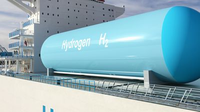 Illustrasjonsbilde av hydrogenfartøy.