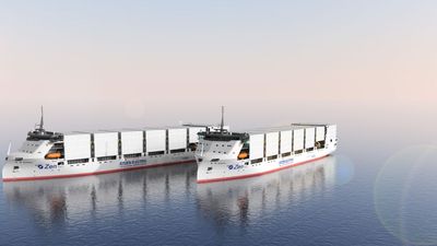 ELEKTRISKE: Disse containerskipene skal seile mellom Norge, Sverige og Tyskland.